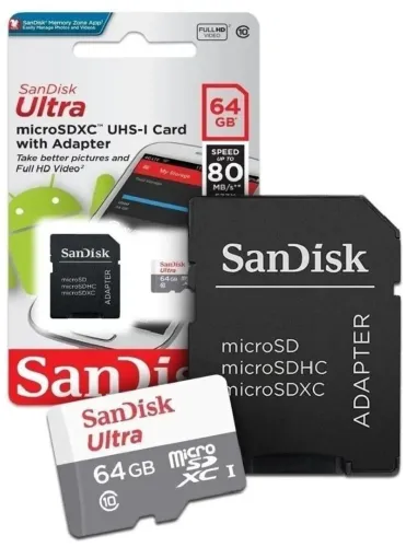 Vendo 2 cartões de memória 64gb<br>? Vendo 3 Cartões de Memória SanDisk 64GB Classe 10<br>