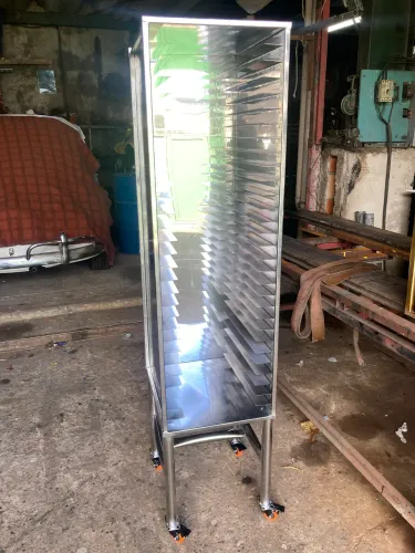 Carrinho de Pizza em aço inox 