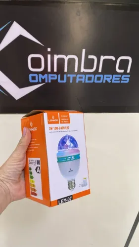 Lampada Led Giratória Colorida Led Tipo Bulbo 3w Ley -07 100-240v Loja Coimbra Entregamos