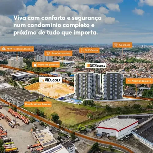 Apartamento à venda no GOLF RIVIERA , JARDIM CAJAZEIRAS , Salvador, BA