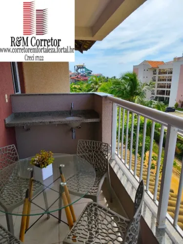 Apartamento por temporada a partir R$ 280,00 no porto das Dunas  em Fortaleza-CE