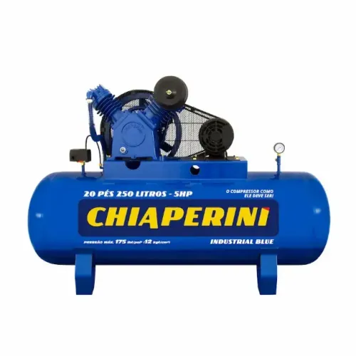 Compressor de ar alta pressão 20 pcm 250 litros - Chiaperini 20/250 Blue