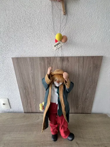 Kit 2 Marionetes Alemãs Interia Marionetten Clown Timmi 381 Campinas-sp