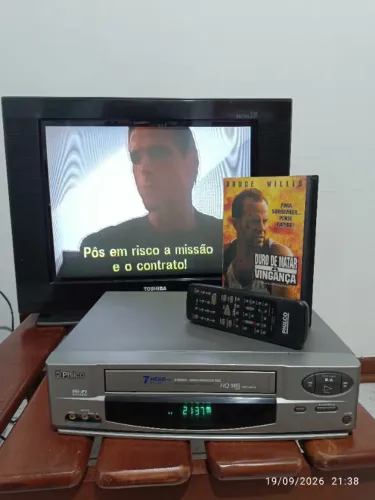 Vídeo Cassete Philco PVC-HF14 (Controle + 7 cabeças Stereo)