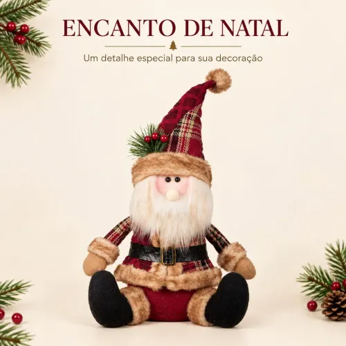 Boneco Noel sentado 40 cm