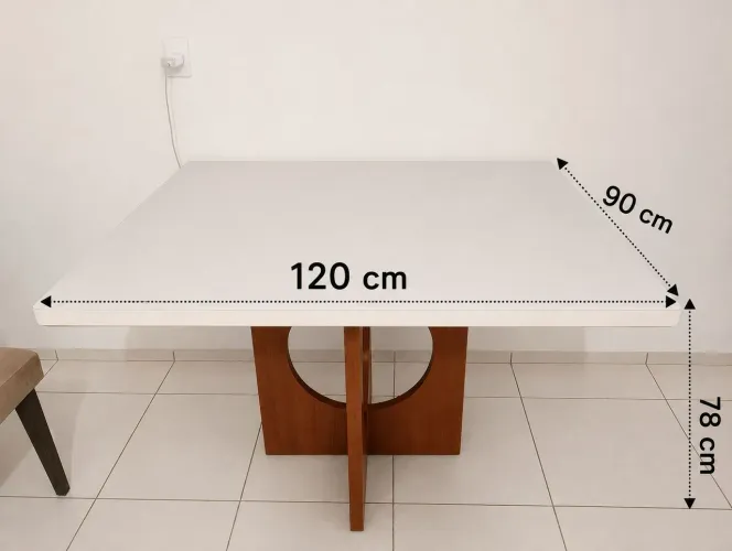 Mesa Tampo de vidro
