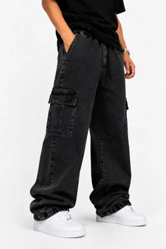 Calça Baggy Cargo Balão Escura
