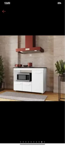 Balcão e fogão cooktop