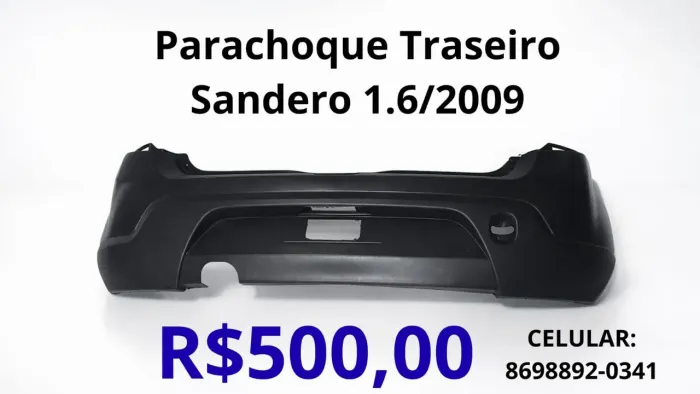 Parachoque Traseiro Sandero 1.6/2009