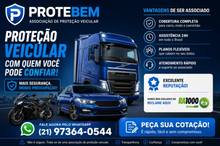  Proteção Veicular Acessível - Para Carro, Moto e Caminhão | Consulte Agora