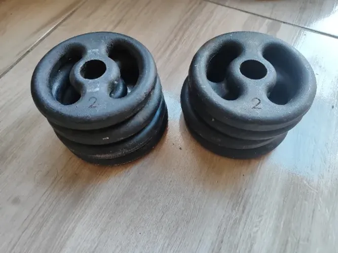 8 anilhas de 2 Kg de ferro 