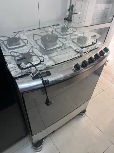 Fogao brastemp inox 5 bocas  e depurador suggar