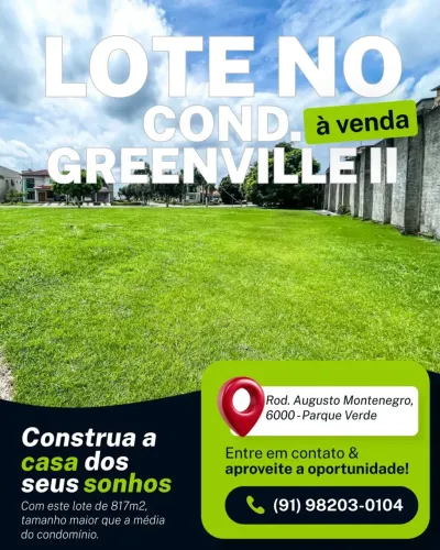 Vendo excelente lote no Condomínio Greenville II