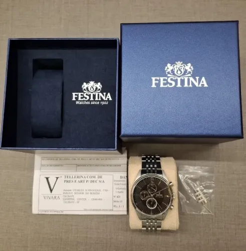 Relógio Festina Masculino Stainless - F20285 - USADO - Estado de ZERO!
