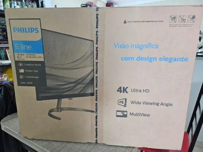 Monitor Philips LCD 27" Ultra HD 4K Novo Lacrado