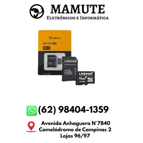 Cartão Memória Microsd 16gb Leboss Para Câmera Wi-fi Celular 