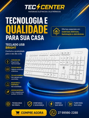 Teclado Basico Branco Usb ABNT2
