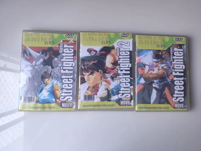 Kit com 3 filmes Street Fighter (versão site Dream Anime Club - paralelo)