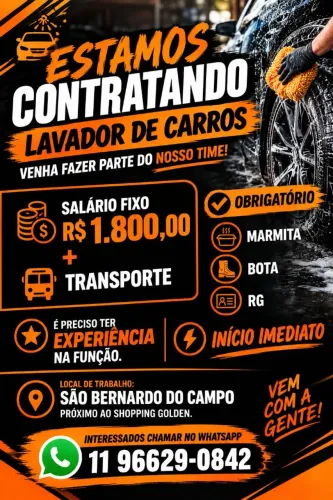 Vaga para Lava Rápido
