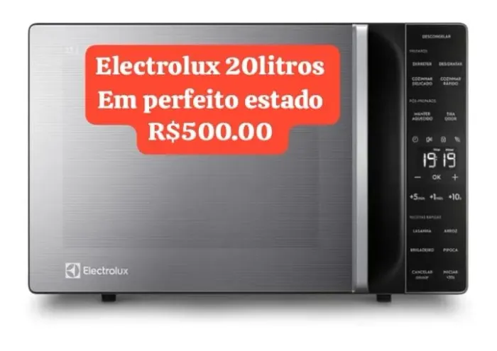MICROONDAS ESPELHADO ELETROLUX 20 LITROS 