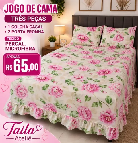 Jogos de cama casal 3 peças MEGA PROMOÇÃO 