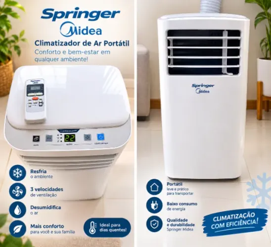 Ar condicionado portátil Springer Midea 127v 12000 bits