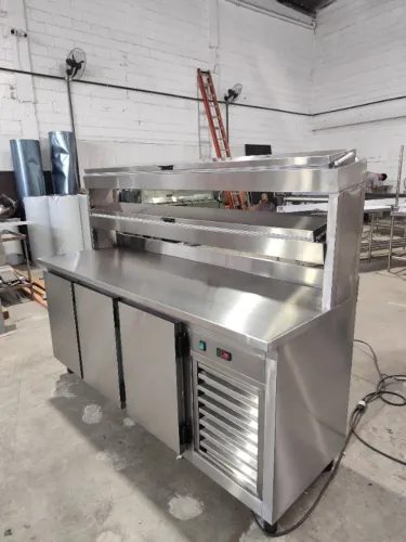 balcão refrigerado inox 2850mm 5 portas alto giro