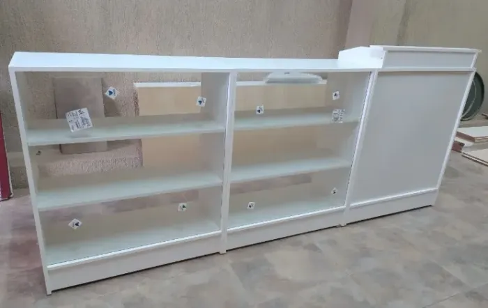 BALCÃO CAIXA + VITRINE EXPOSITOR - 100% MDF - NOVO