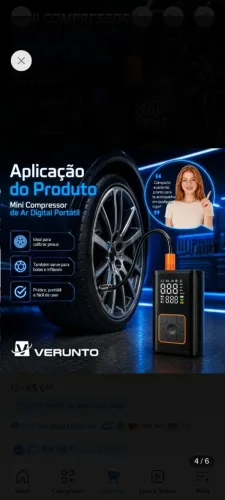 Compressor Portátil Com Visor Para Carro Moto Bike Calibrador De Pneu Multifuncional