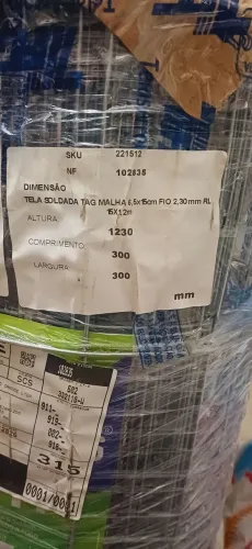 Tela soldada 15 metros nova