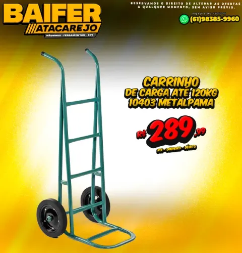Carrinho de Carga Até 120Kg 10403 Metalpama