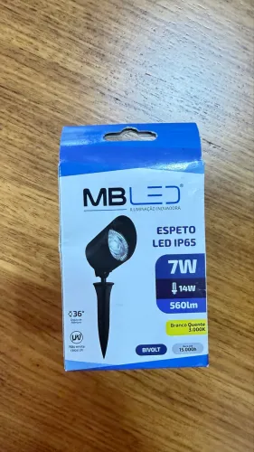 Espeto Led Mbled Ip65 7w 3.000K Luz Branco Quente