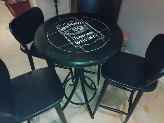 Mesa bistrô alta Jack Daniel's - Madeira maciça