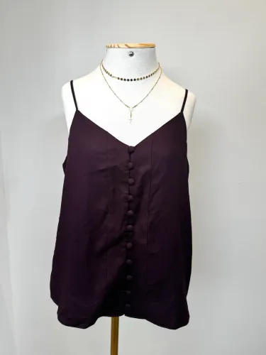 Blusa bordô com botões - Labça perfume