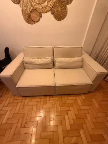 Sofá Abra Casa Mango Retrátil Bege Cru 2,06m