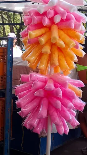 Algodão doce mês das crianças