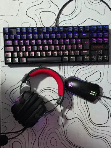 Kit redragon, mouse, teclado, headset e mousepad 90x40