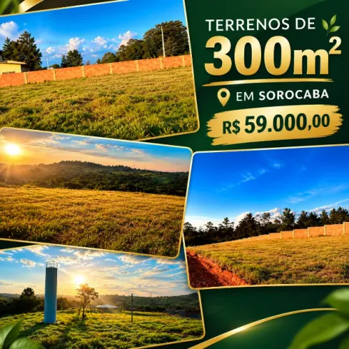 Terreno de 300m² em local fechado Bairro Genebra- Sorocaba