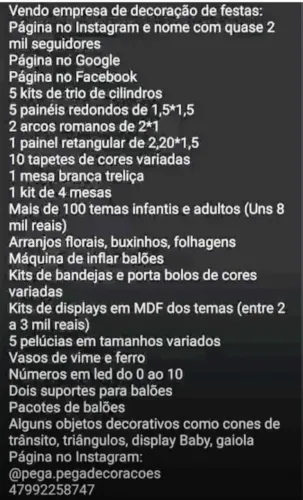 Empresa de decoração de festas