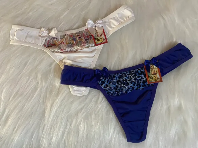 Kit com 4 calcinhas fio última estampas