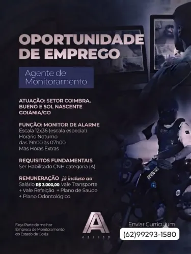 Vaga para agente tático Noturno