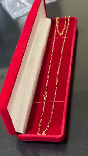 Cordão em ouro 18k tijolinho.3,4 gramas