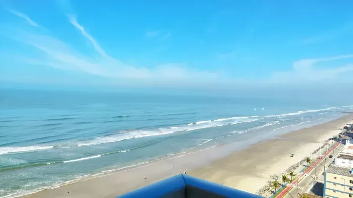 APARTAMENTO PÉ NA AREIA 02 QUARTOS 78,36M² VISTA MAR LAZER COMPLETO NO CENTRO DE MONGAGUÁ