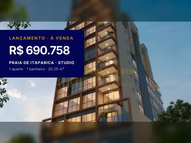 Studio à venda na Praia de Itaparica: Conforto e praticidade em Vila Velha!