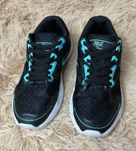 Tênis Feminino Everlast Movement Preto/Azul Tamanho 34 Original