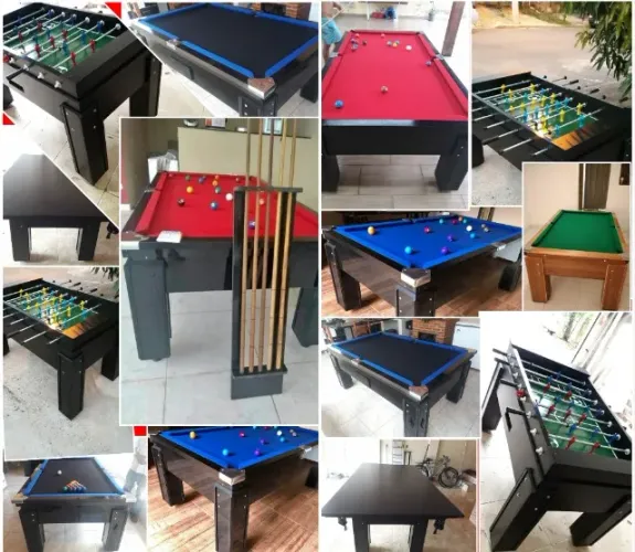 Mesas de Sinuca e Pebolim,Jogos Completos e de Qualidade.