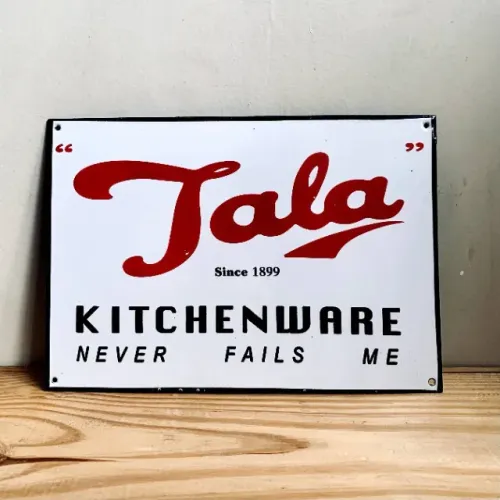 Placa De Metal Esmaltado Tala Kitchenware - 28x19,5cm