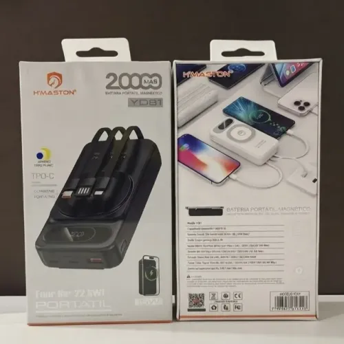CARREGADOR PORTÁTIL POWER BANK HMASTON 20000MAH