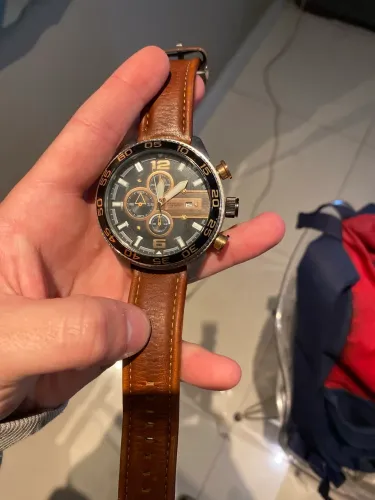 Relógio Masculino Fossil Cronógrafo Vintage CH2559 - Couro Legítimo
