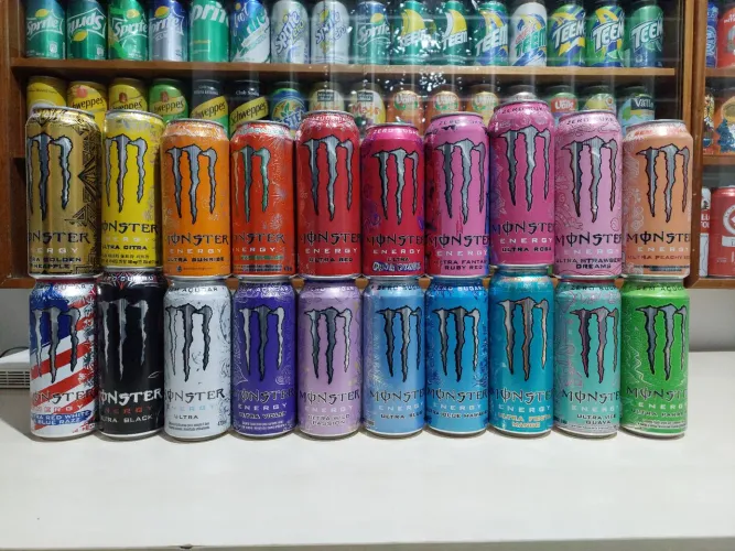 Coleção de latas Monster Ultra - 20 latas